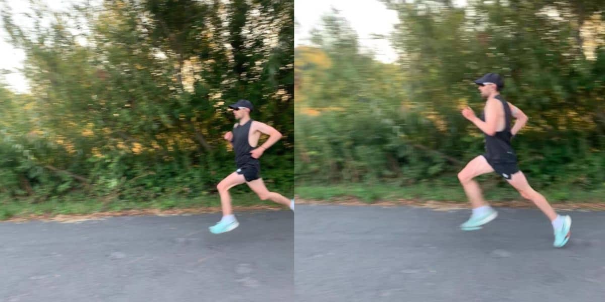 Runner during a speed workout