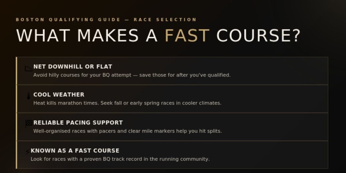 What makes a fast course - criteria